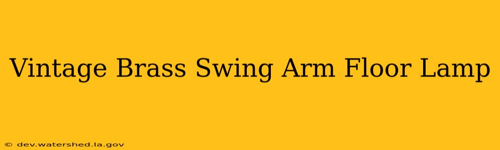 vintage brass swing arm floor lamp