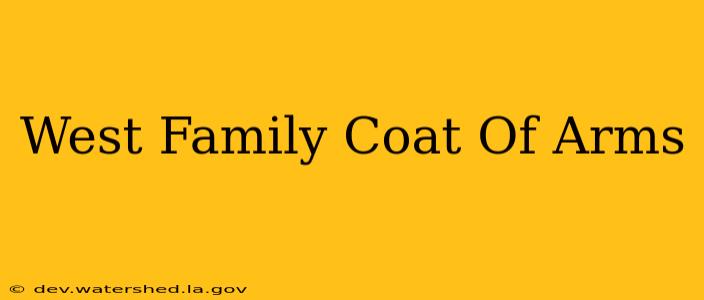 west family coat of arms