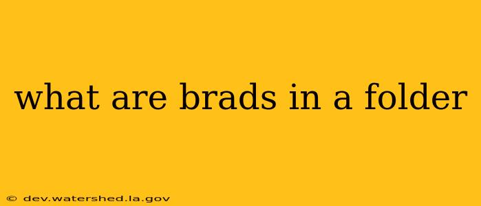 what are brads in a folder