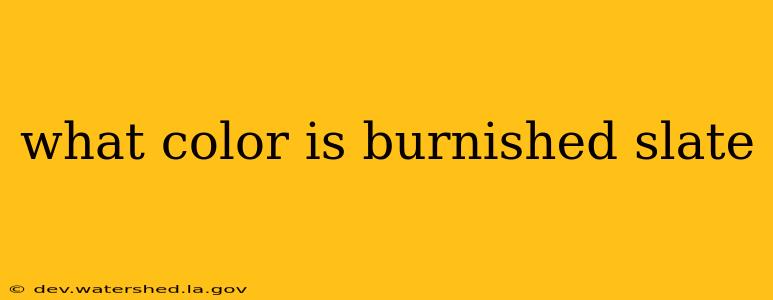 what color is burnished slate