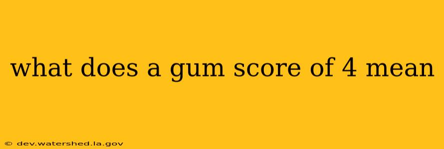 what does a gum score of 4 mean