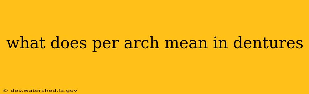what does per arch mean in dentures