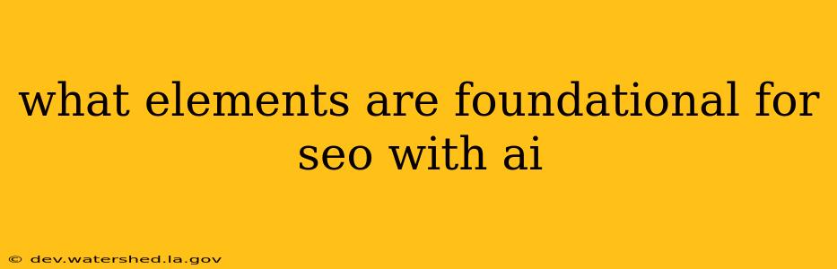 what elements are foundational for seo with ai