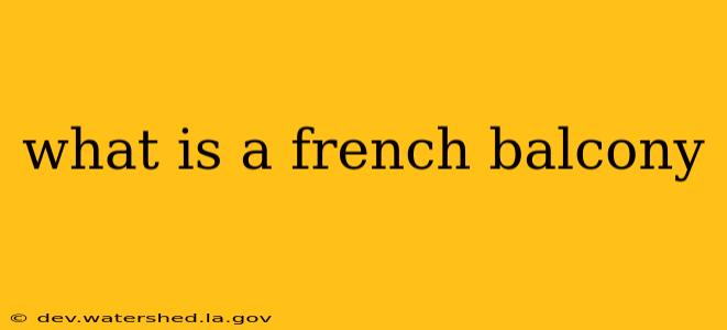 what is a french balcony