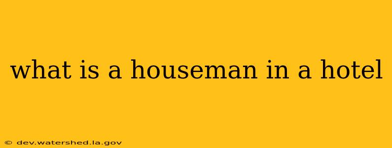what is a houseman in a hotel