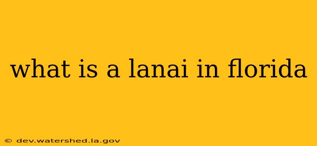 what is a lanai in florida
