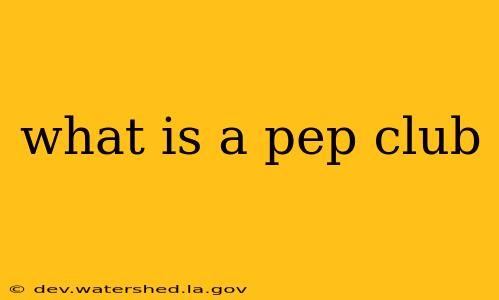 what is a pep club