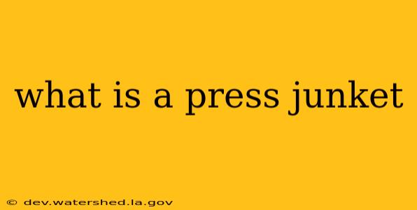 what is a press junket