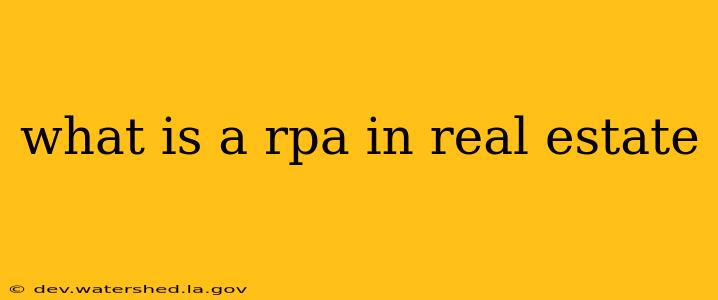 what is a rpa in real estate
