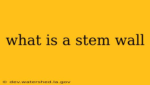 what is a stem wall