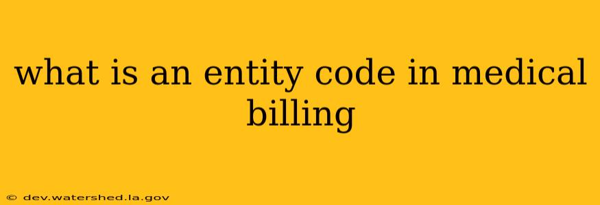 what is an entity code in medical billing
