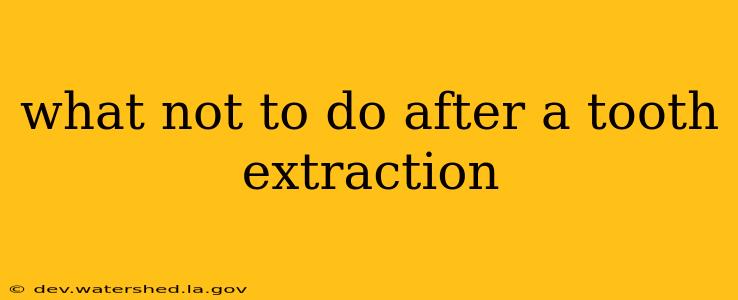 what not to do after a tooth extraction