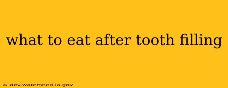 what to eat after tooth filling