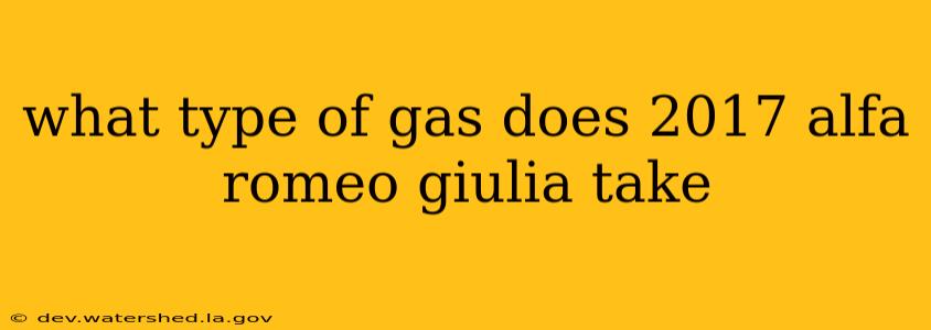 what type of gas does 2017 alfa romeo giulia take