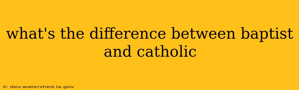 what's the difference between baptist and catholic