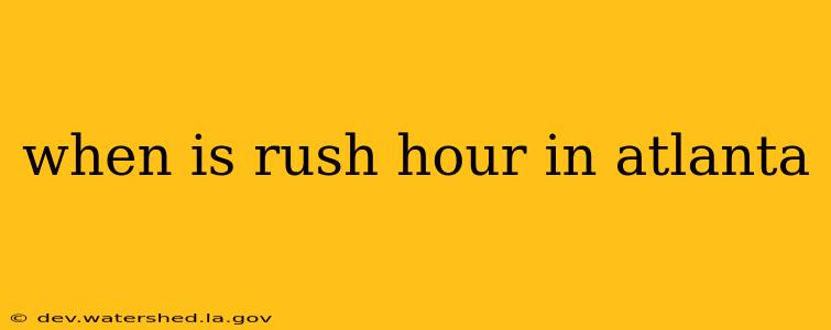 when is rush hour in atlanta