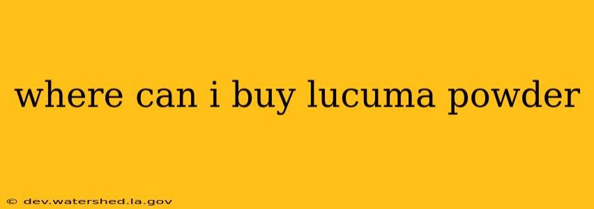 where can i buy lucuma powder