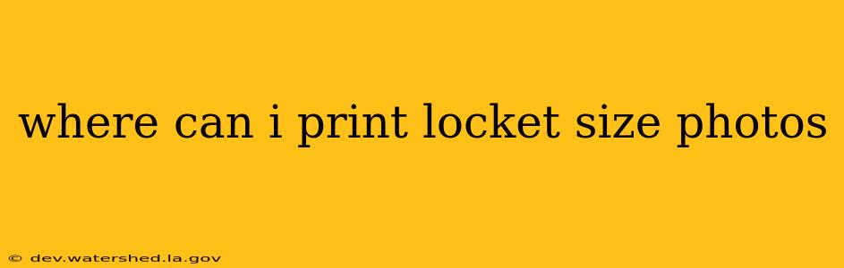 where can i print locket size photos