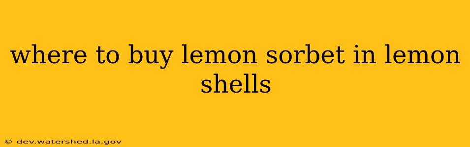 where to buy lemon sorbet in lemon shells