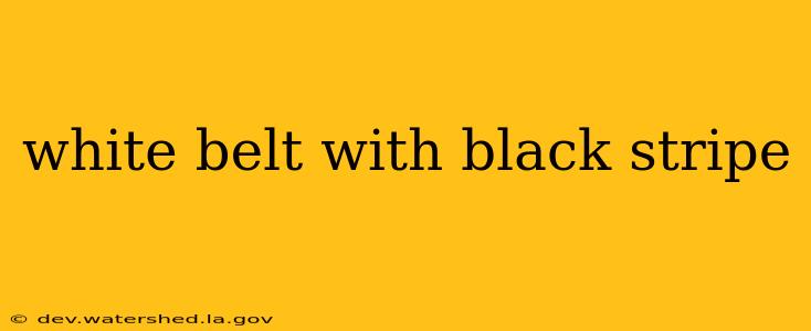 white belt with black stripe