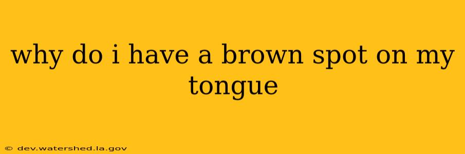 why do i have a brown spot on my tongue