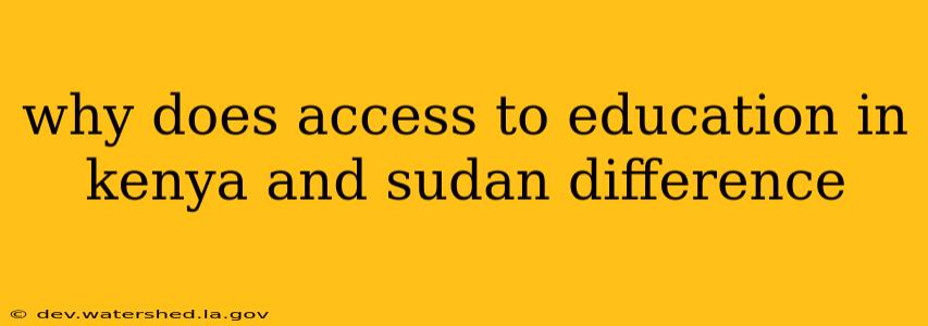 why does access to education in kenya and sudan difference