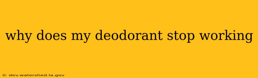 why does my deodorant stop working