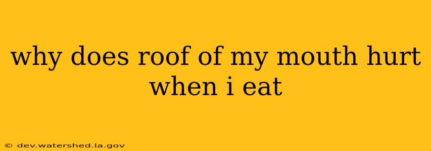 why does roof of my mouth hurt when i eat
