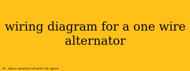 wiring diagram for a one wire alternator