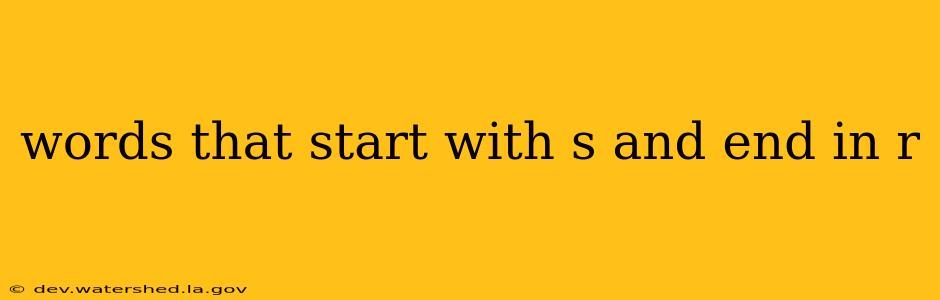 words that start with s and end in r