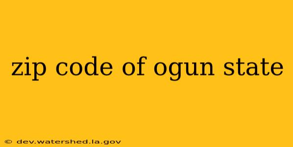 zip code of ogun state